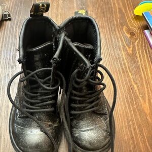 Toddler size 7 Doc, Martin’s black glitter